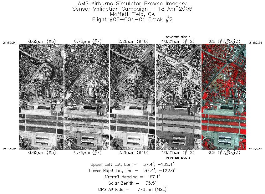 Image of selected bands from flight line 02