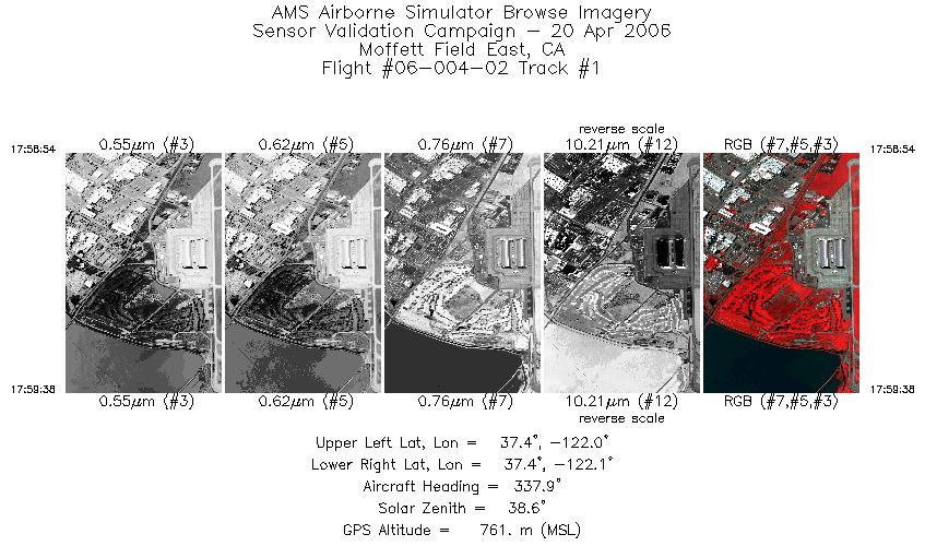 Image of selected bands from flight line 01