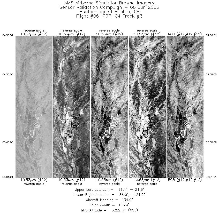 Image of selected bands from flight line 03