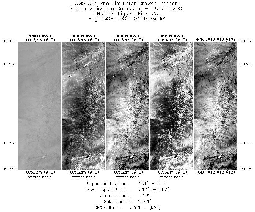 Image of selected bands from flight line 04