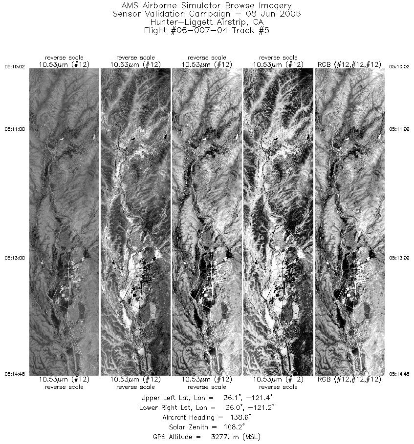 Image of selected bands from flight line 05