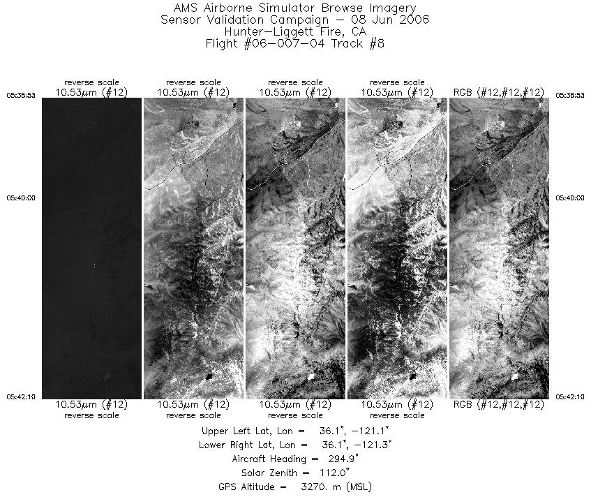 Image of selected bands from flight line 08