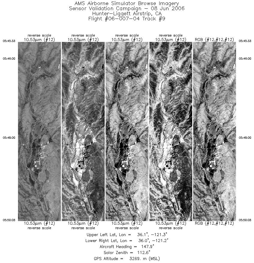 Image of selected bands from flight line 09