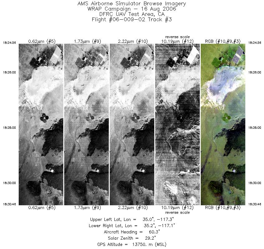 Image of selected bands from flight line 03