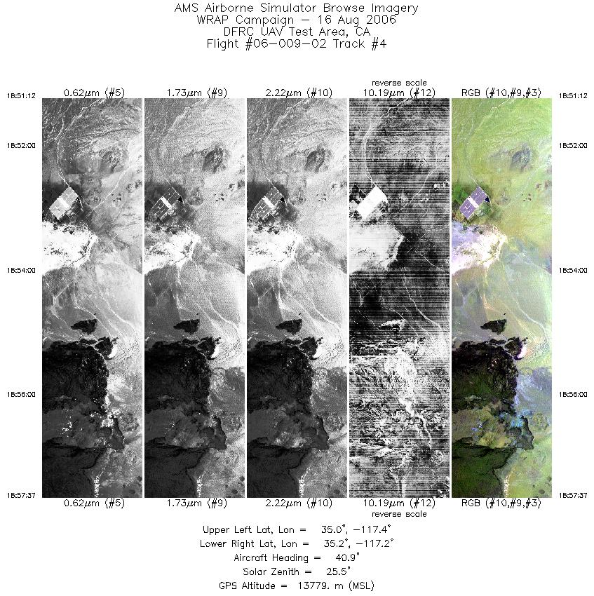 Image of selected bands from flight line 04