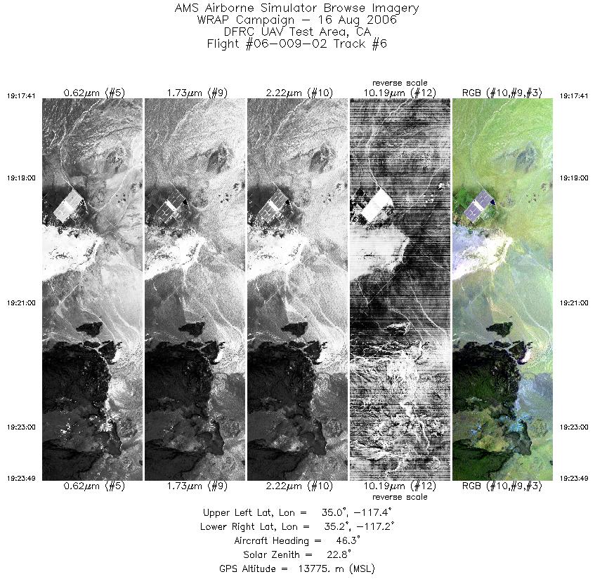 Image of selected bands from flight line 06