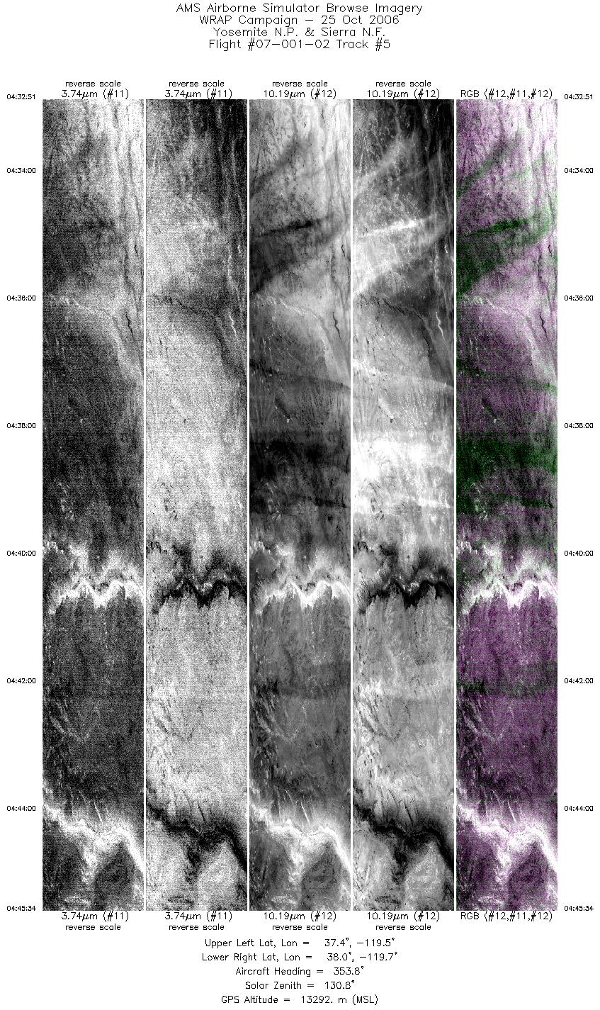 Image of selected bands from flight line 05