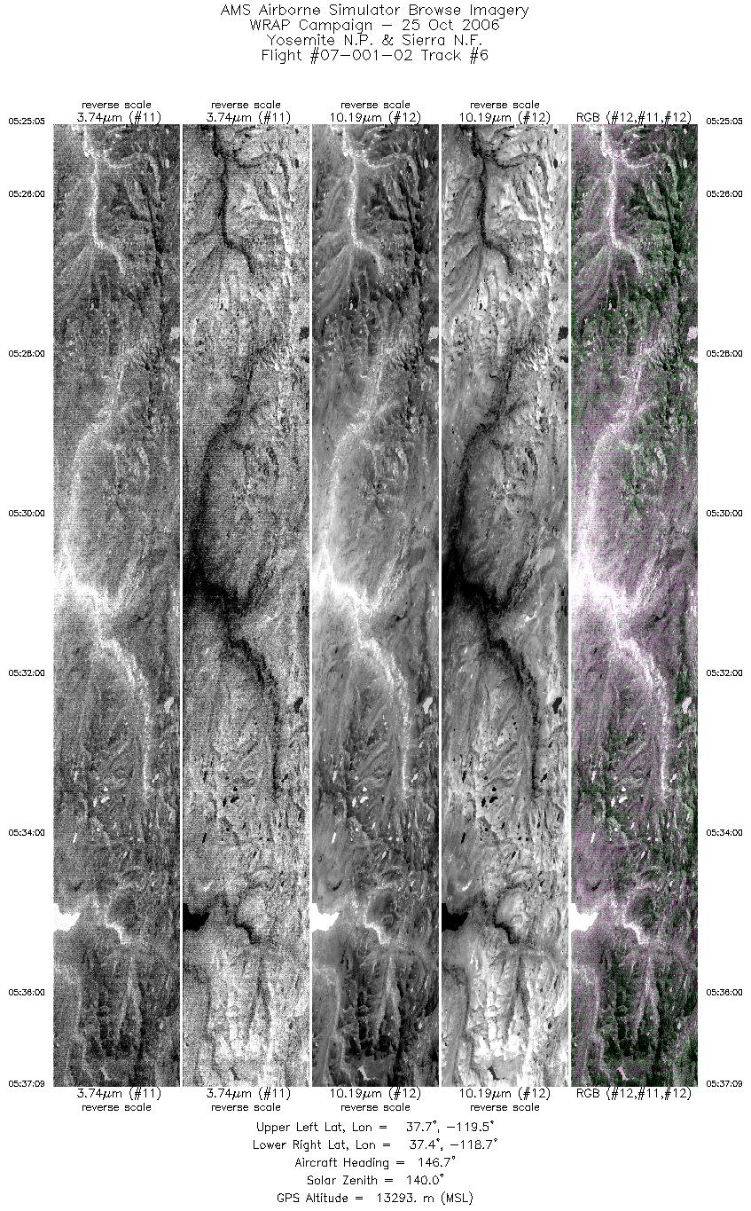 Image of selected bands from flight line 06