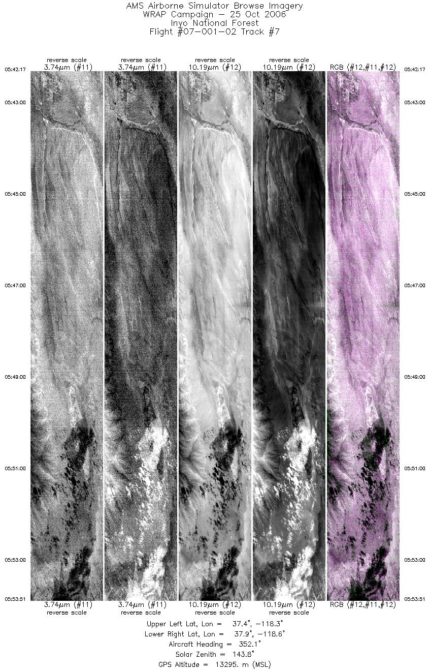 Image of selected bands from flight line 07