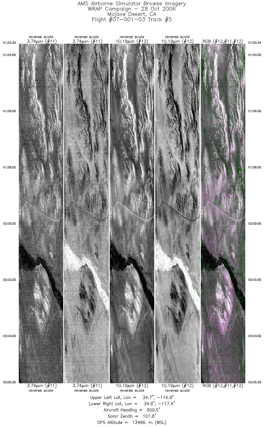 Image of selected bands from flight line 05