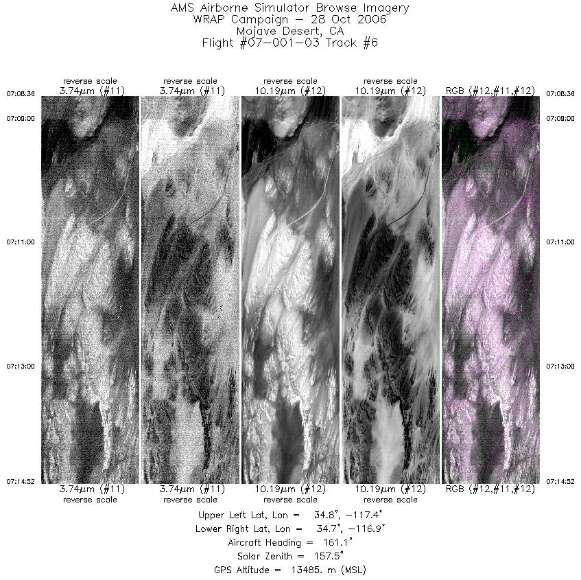 Image of selected bands from flight line 06