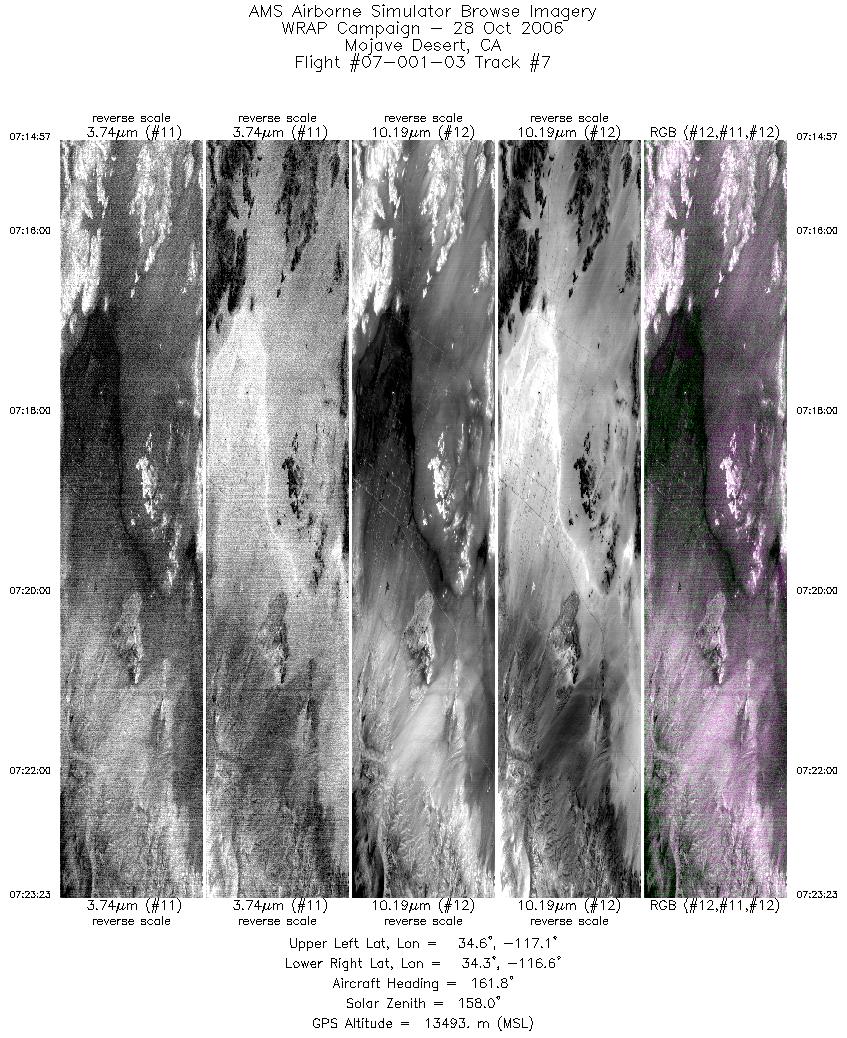 Image of selected bands from flight line 07