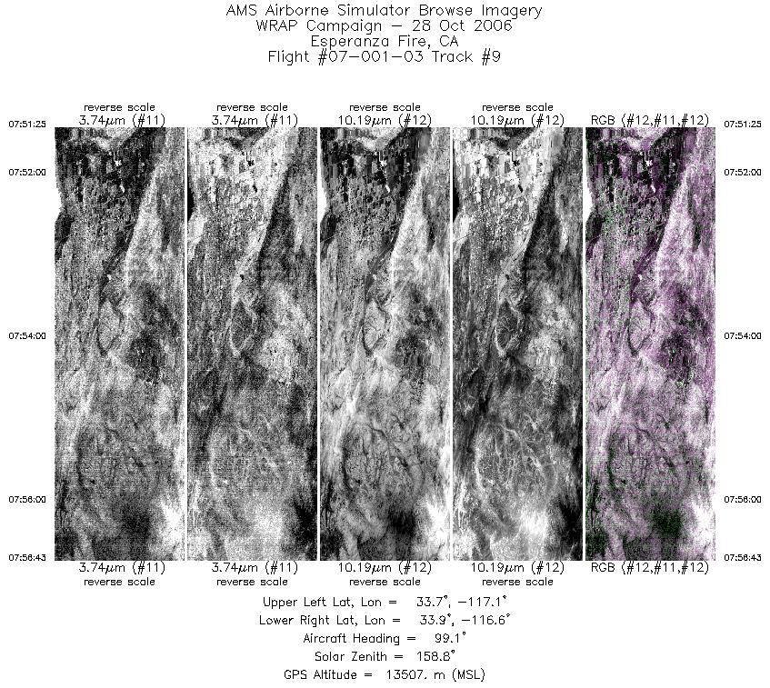 Image of selected bands from flight line 09