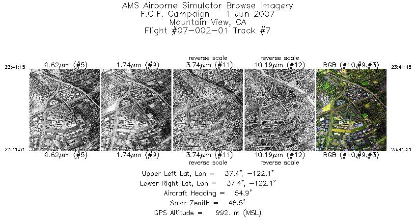 Image of selected bands from flight line 07