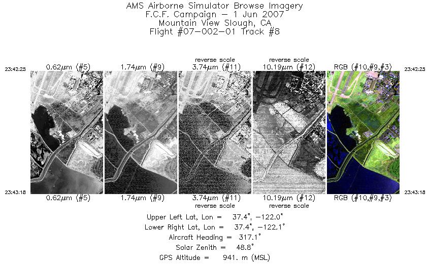 Image of selected bands from flight line 08