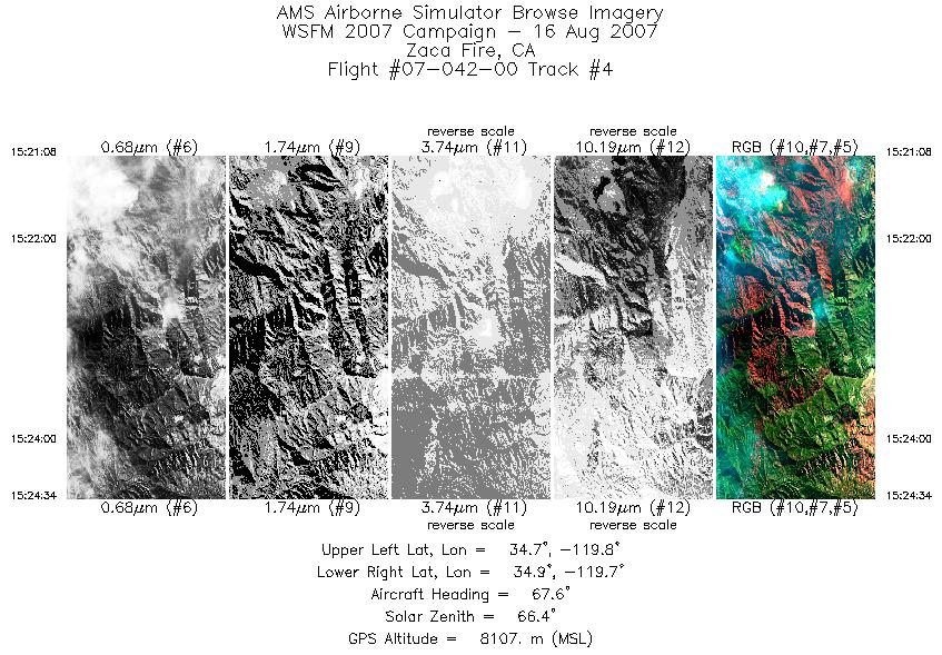 Image of selected bands from flight line 04