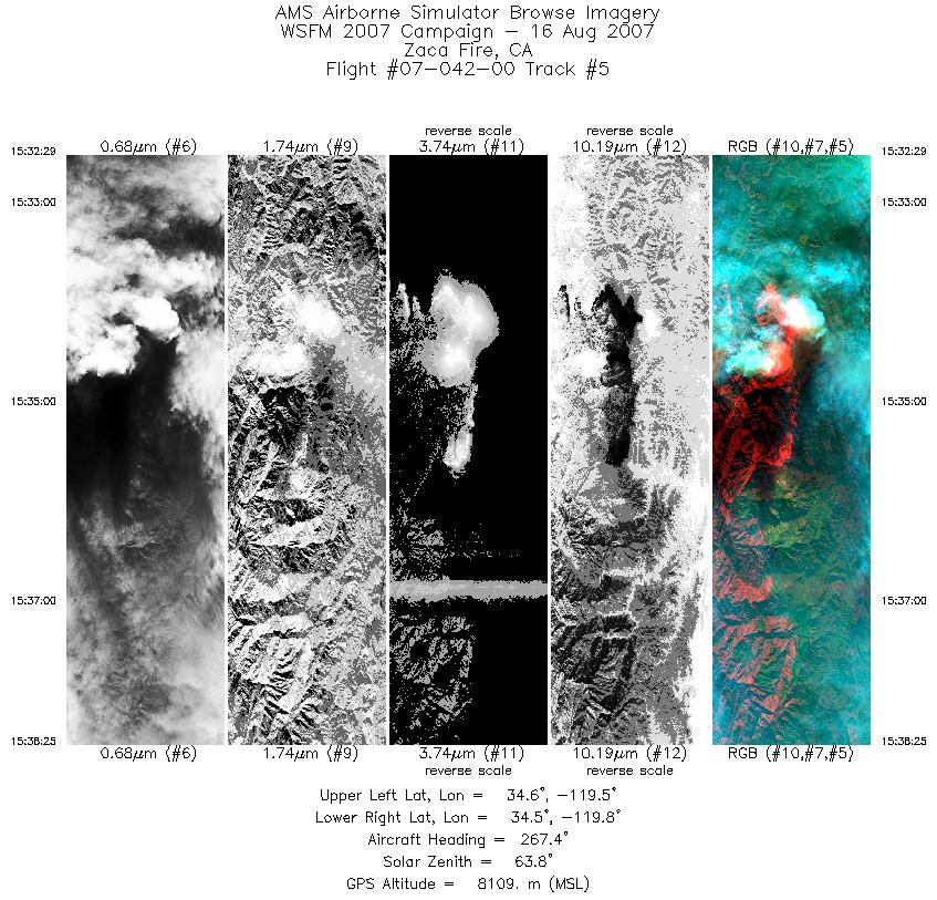 Image of selected bands from flight line 05