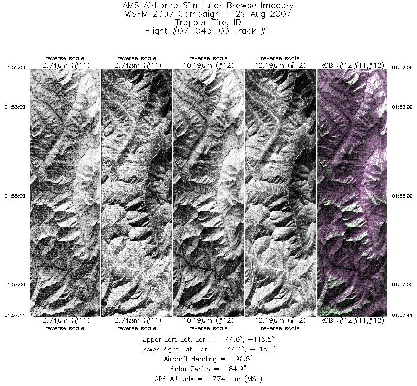 Image of selected bands from flight line 01