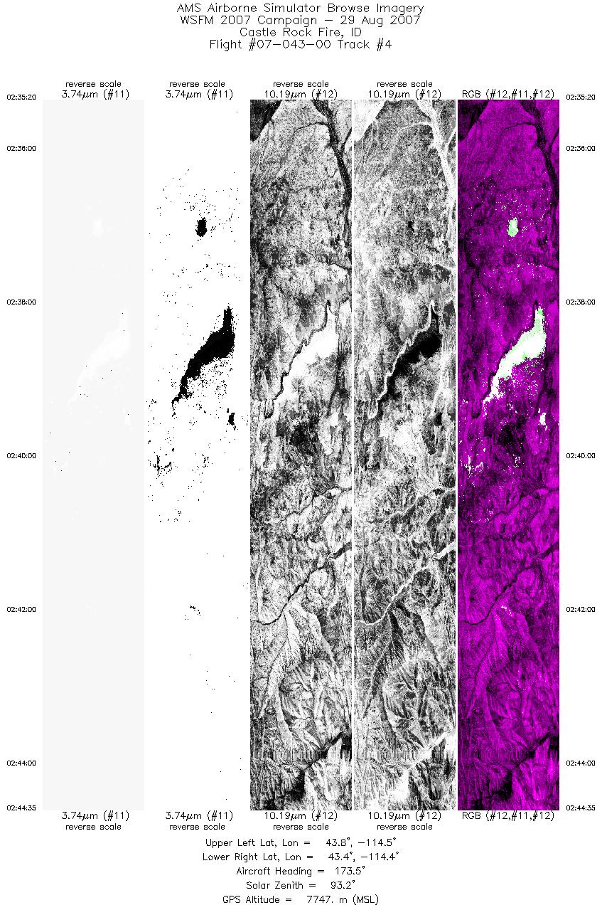 Image of selected bands from flight line 04