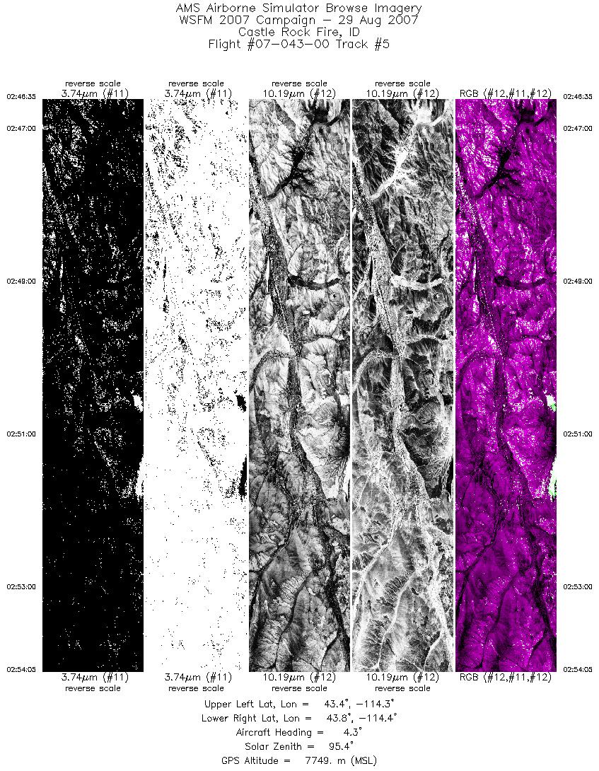 Image of selected bands from flight line 05