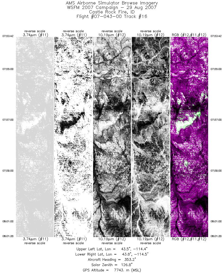 Image of selected bands from flight line 16