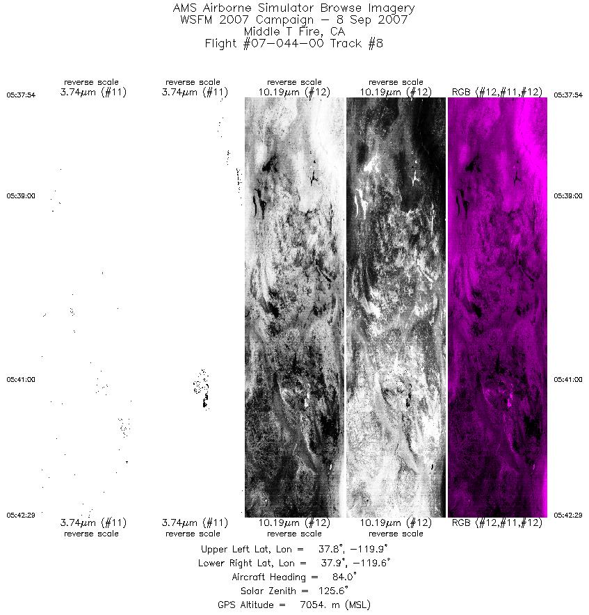 Image of selected bands from flight line 08