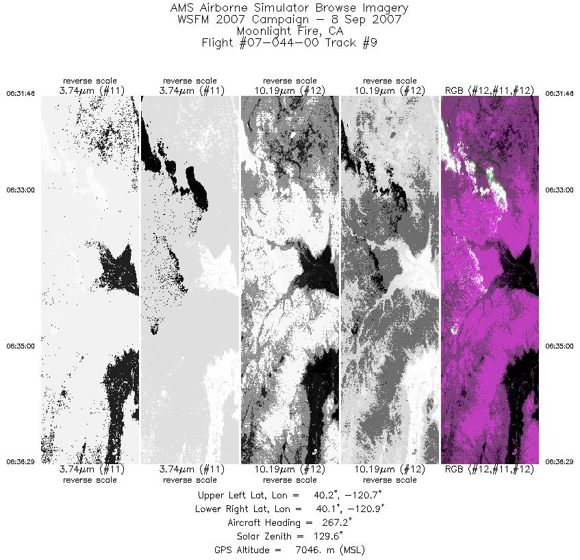 Image of selected bands from flight line 09