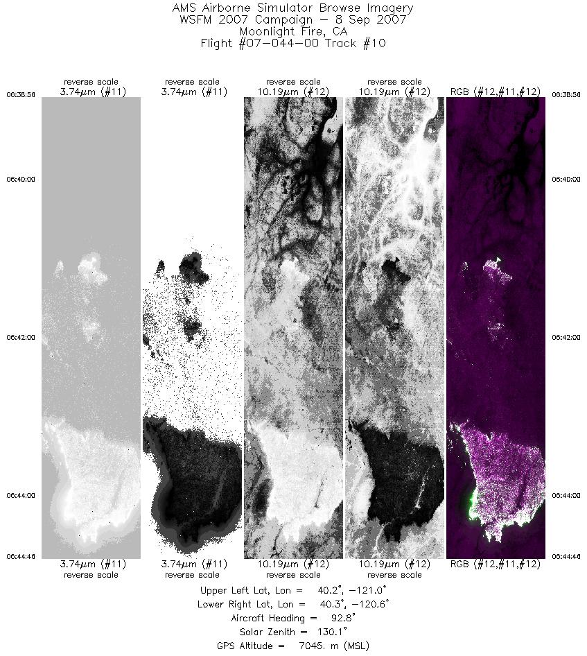 Image of selected bands from flight line 10