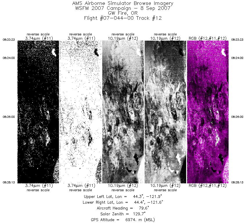 Image of selected bands from flight line 12