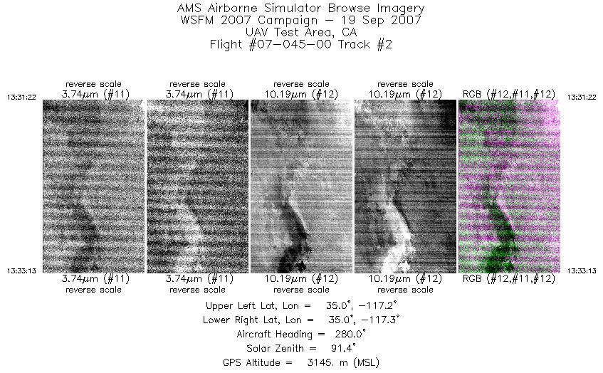 Image of selected bands from flight line 02