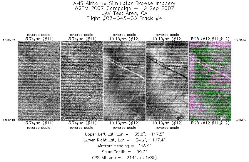 Image of selected bands from flight line 04