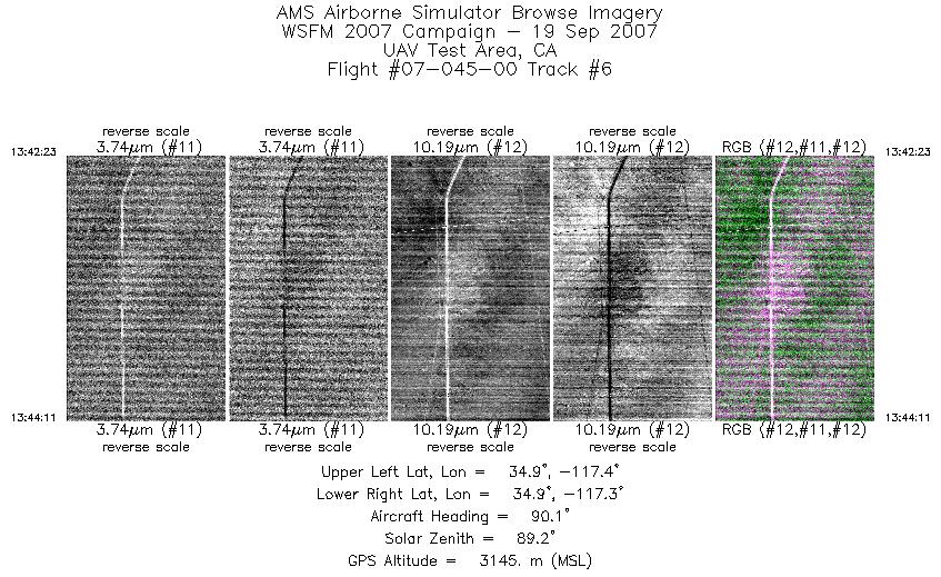 Image of selected bands from flight line 06