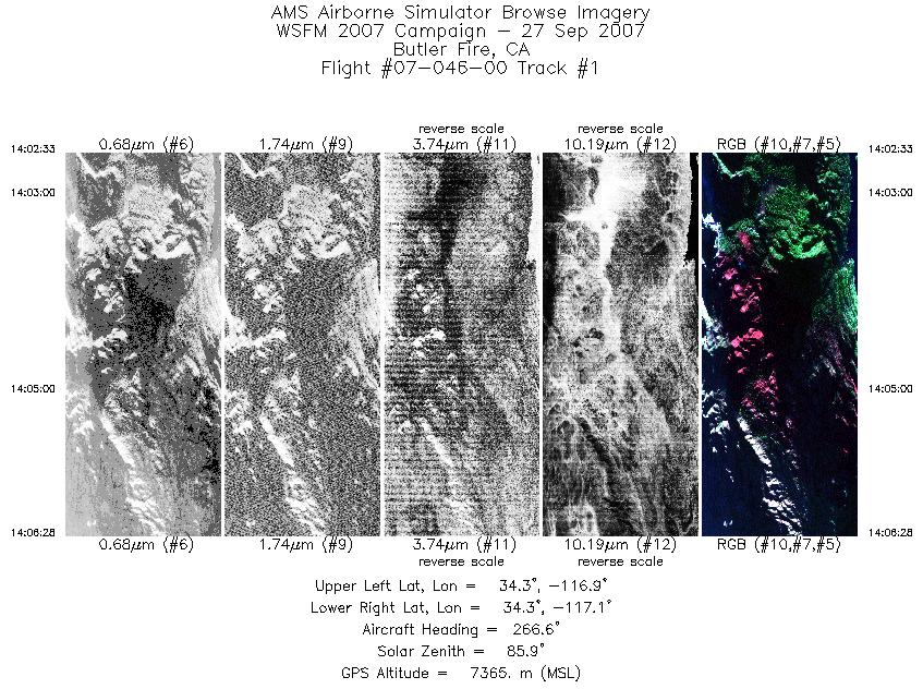 Image of selected bands from flight line 01