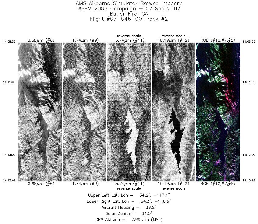 Image of selected bands from flight line 02