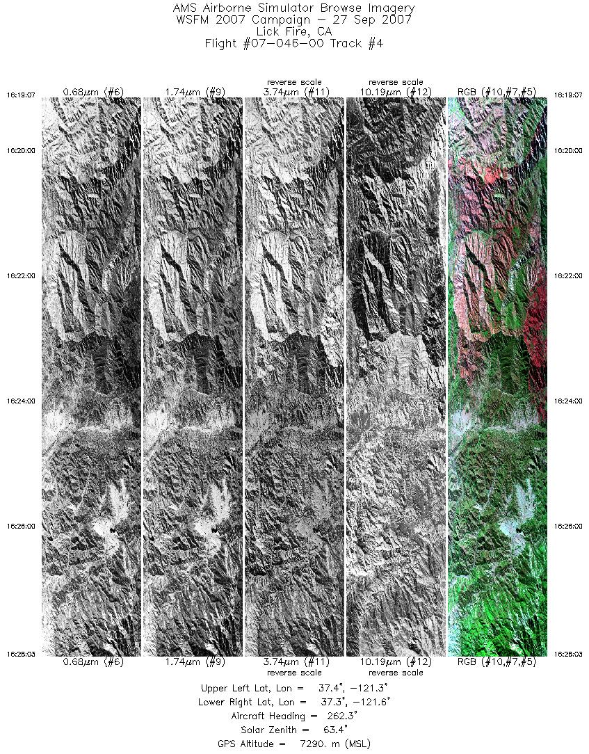 Image of selected bands from flight line 04