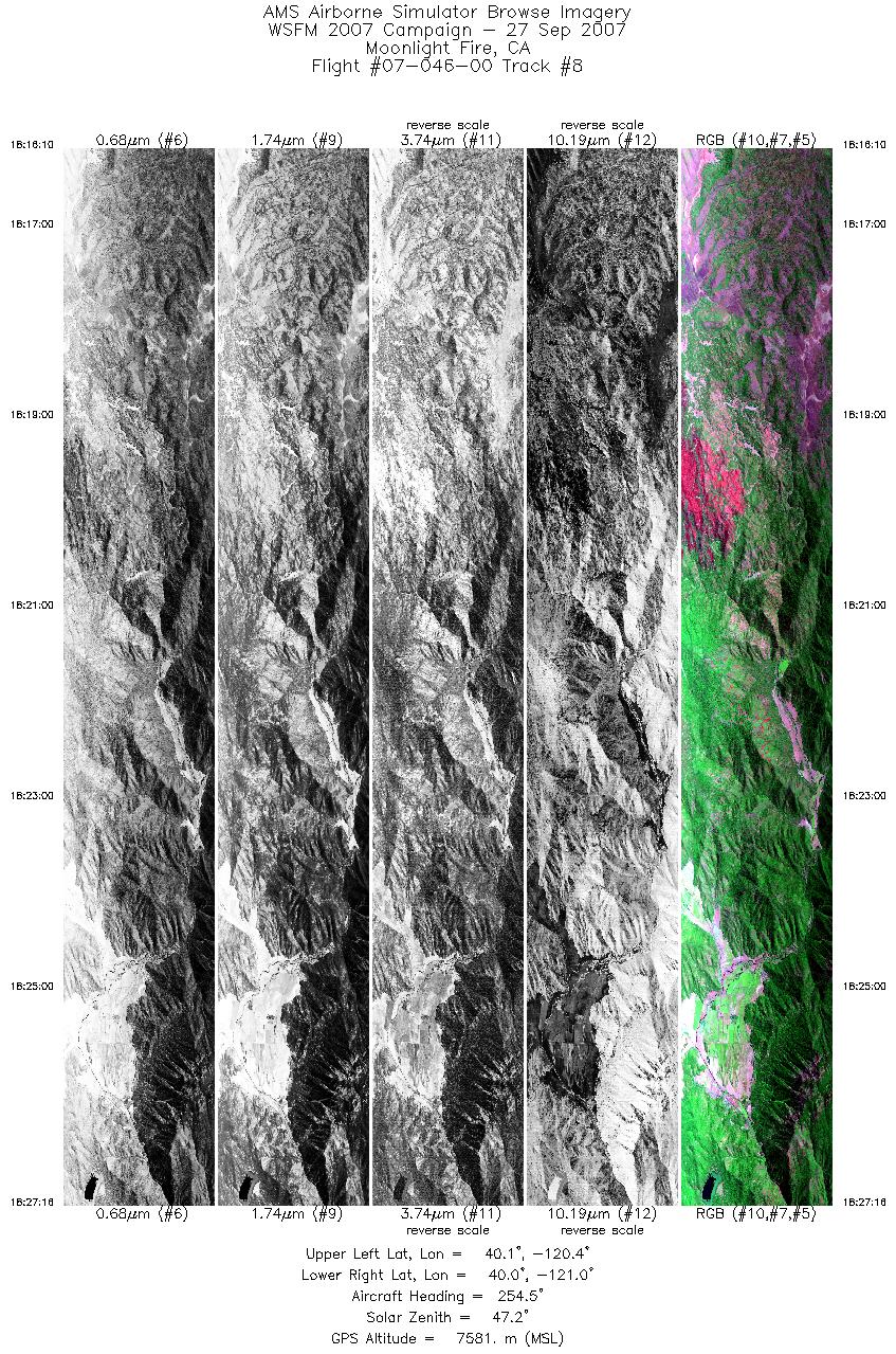 Image of selected bands from flight line 08