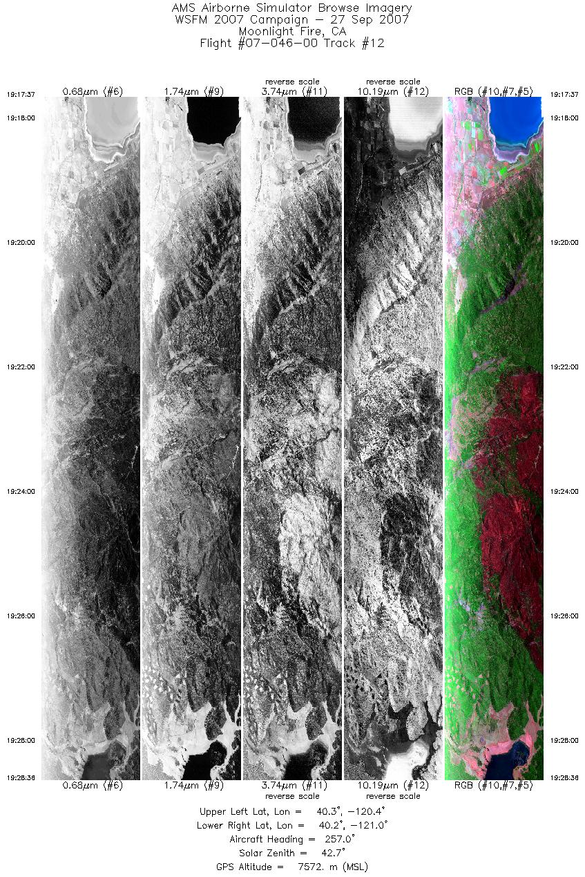 Image of selected bands from flight line 12