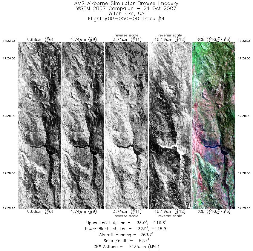 Image of selected bands from flight line 04