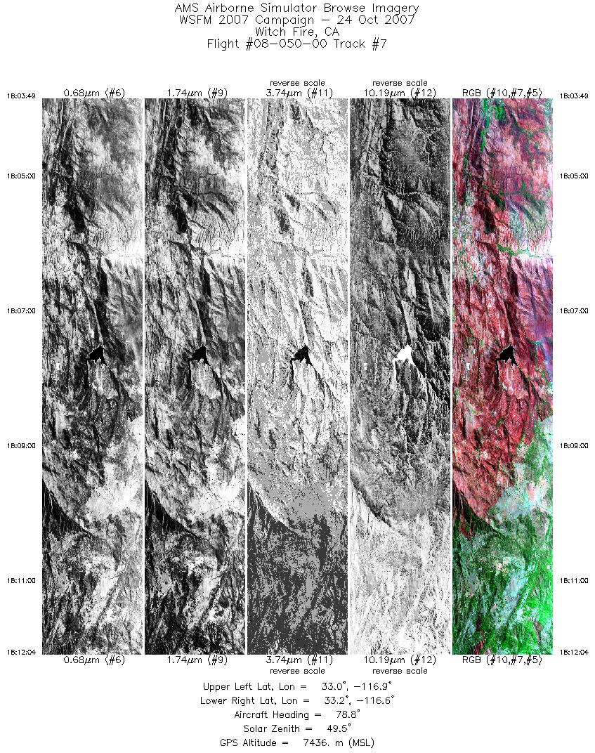 Image of selected bands from flight line 07