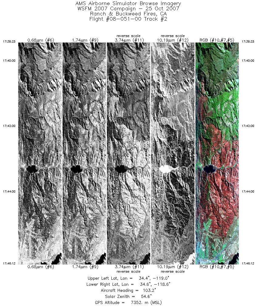 Image of selected bands from flight line 02