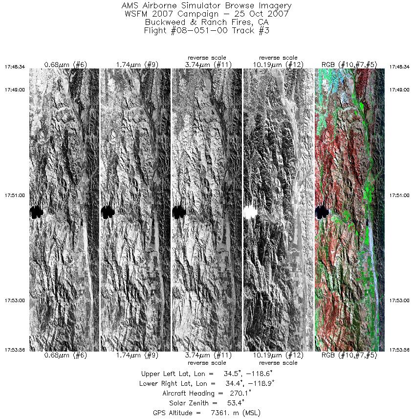 Image of selected bands from flight line 03