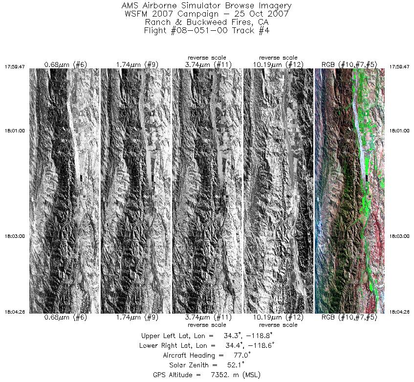 Image of selected bands from flight line 04