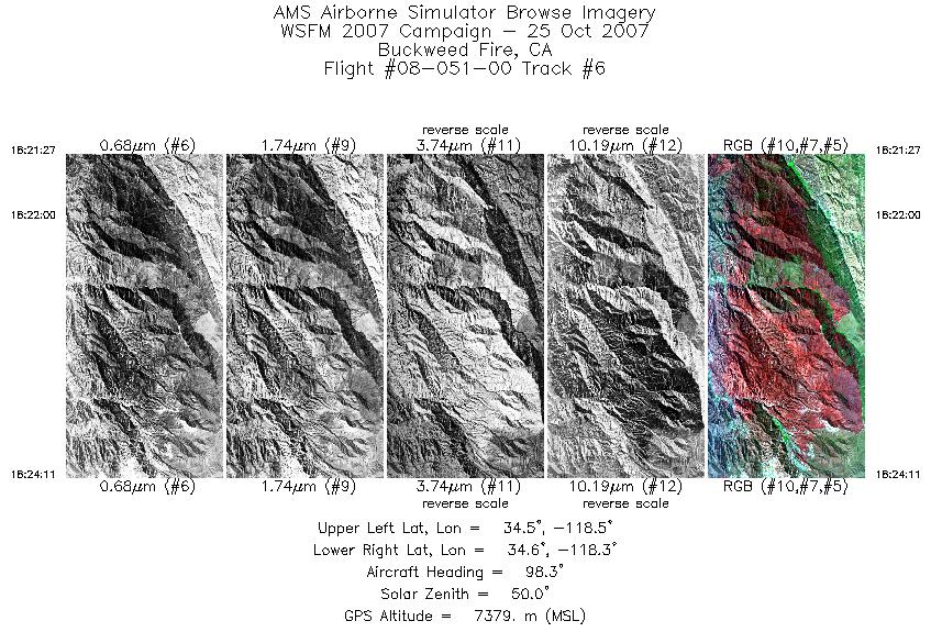 Image of selected bands from flight line 06