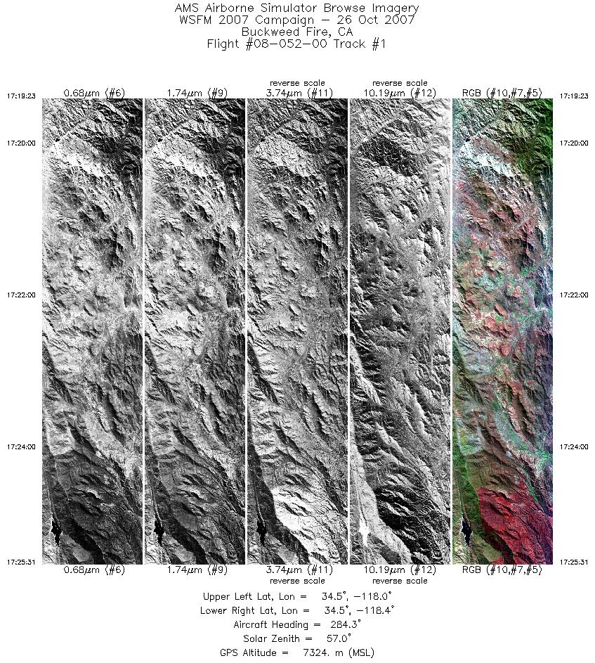 Image of selected bands from flight line 01