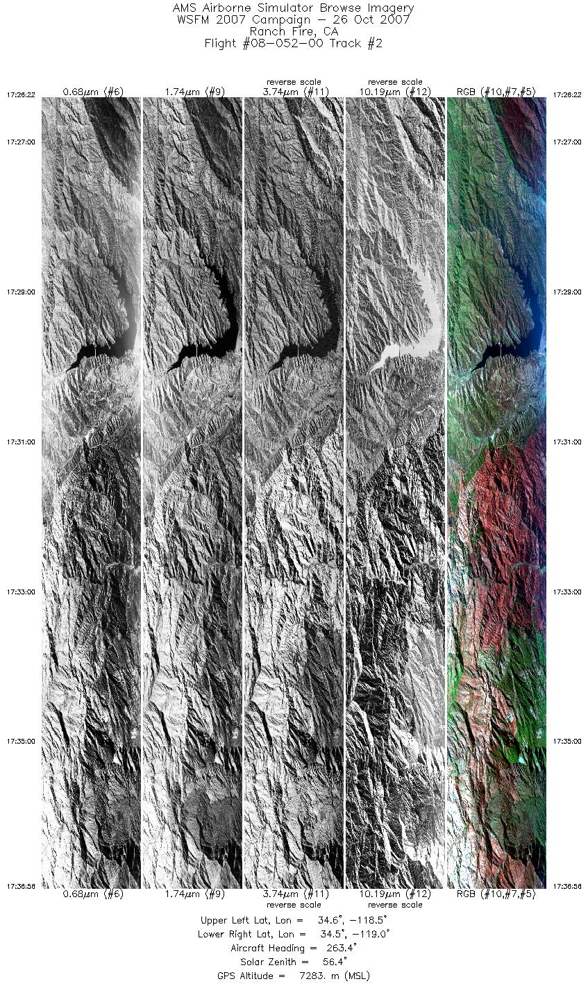 Image of selected bands from flight line 02