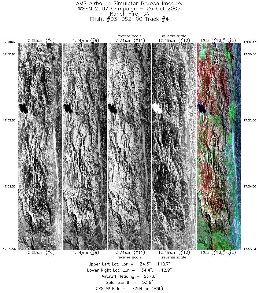 Image of selected bands from flight line 04