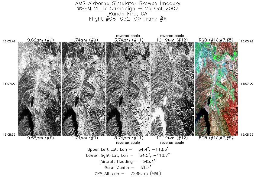 Image of selected bands from flight line 06