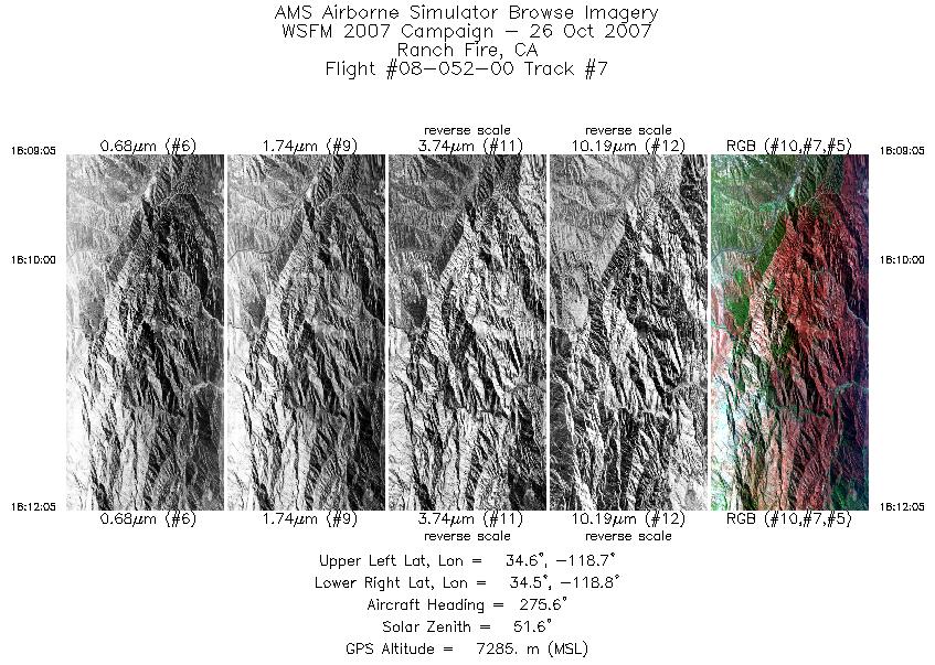 Image of selected bands from flight line 07