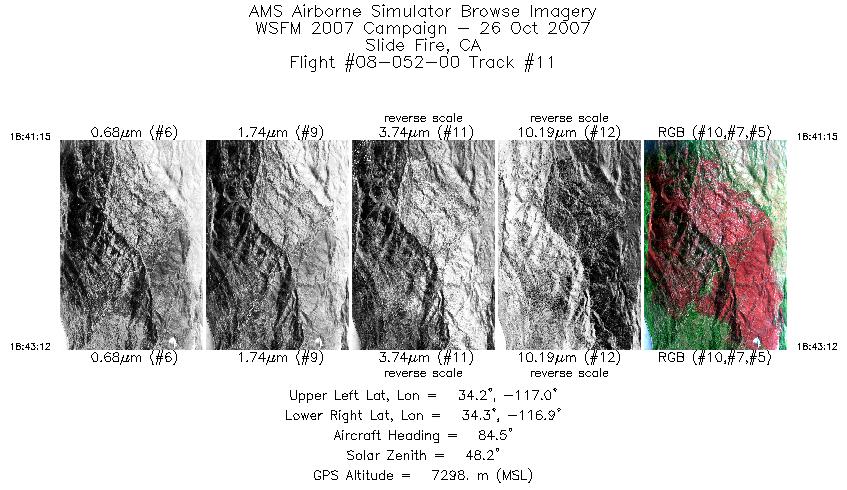 Image of selected bands from flight line 11