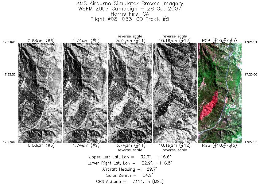 Image of selected bands from flight line 05